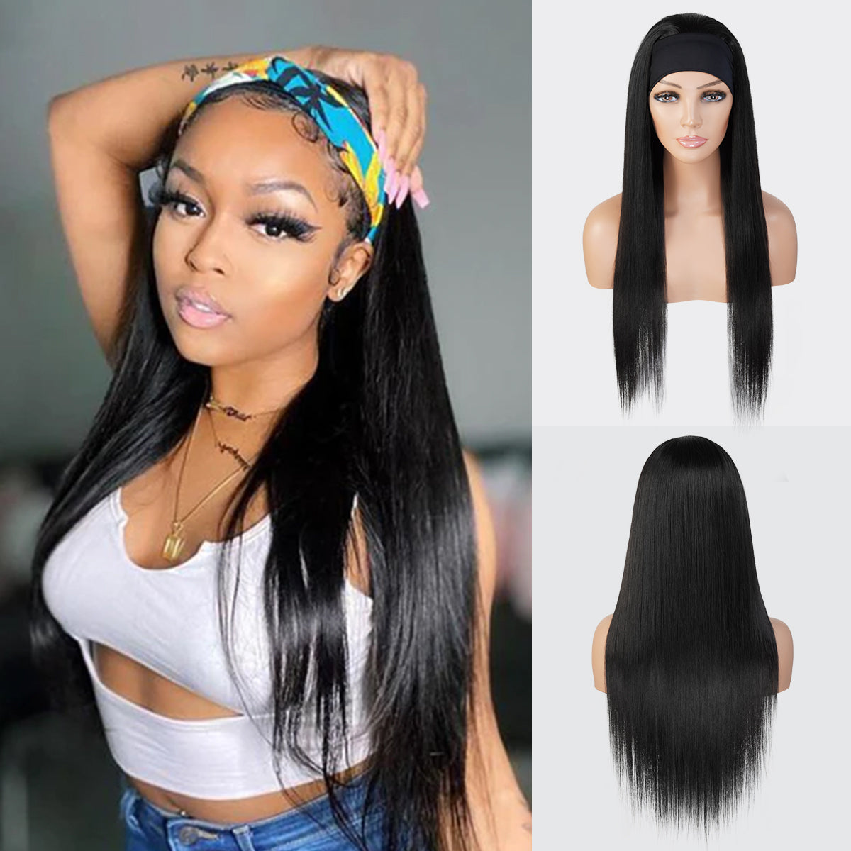 Studio Cut by Pros Glueless None Lace Headband Wig HBW003