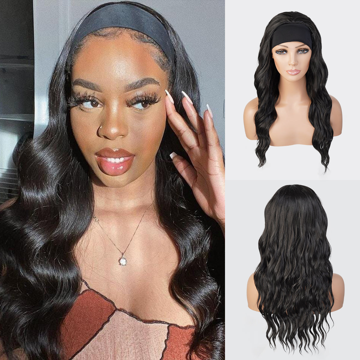 Studio Cut by Pros Glueless None Lace Headband Wig HBW004