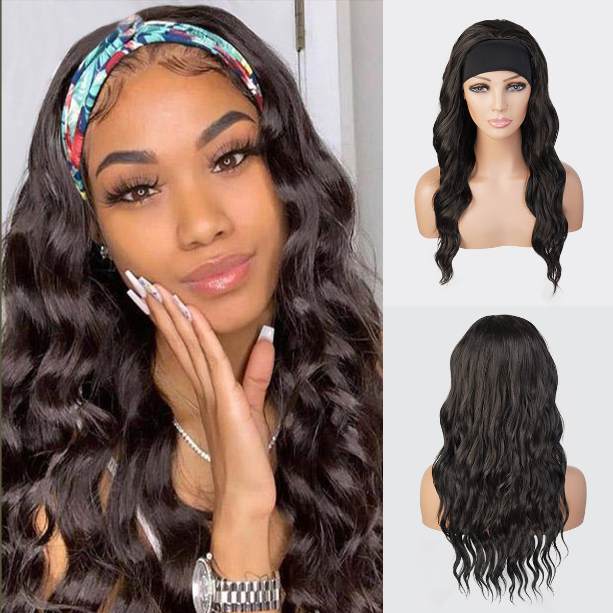 Studio Cut by Pros Glueless None Lace Headband Wig HBW004