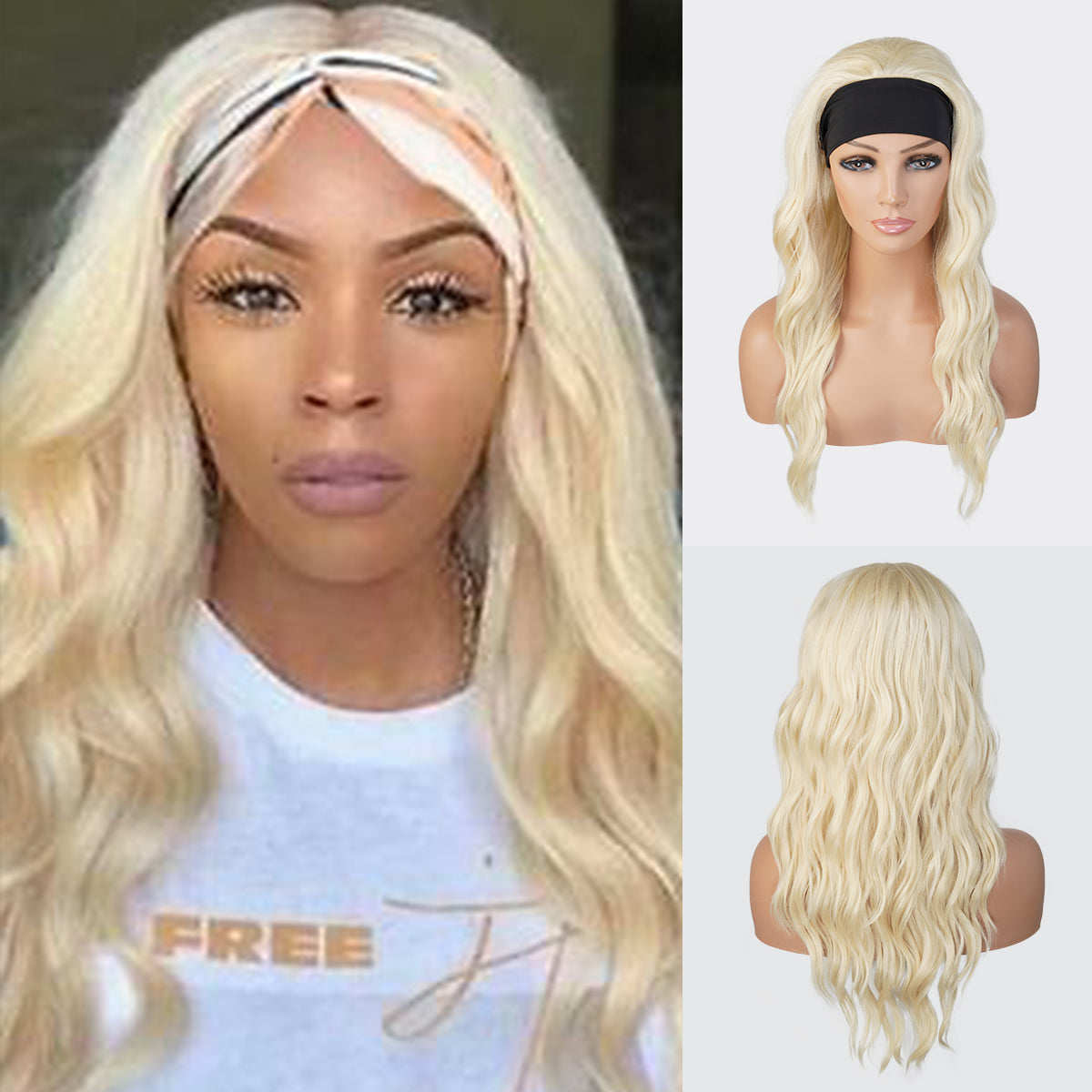Studio Cut by Pros Glueless None Lace Headband Wig HBW004