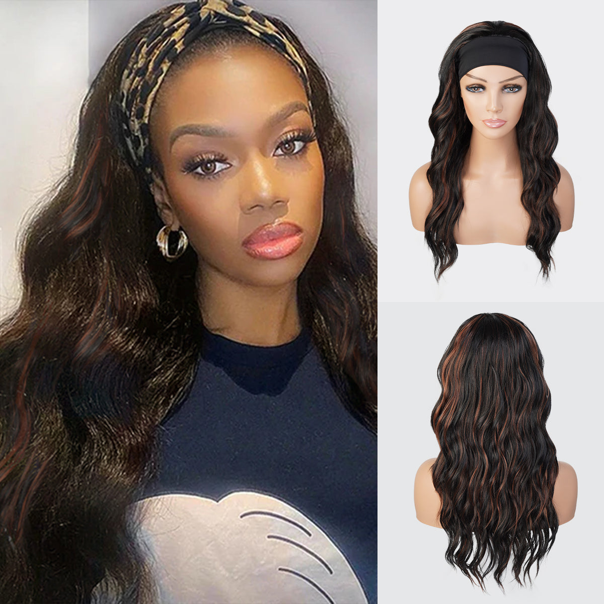 Studio Cut by Pros Glueless None Lace Headband Wig HBW004
