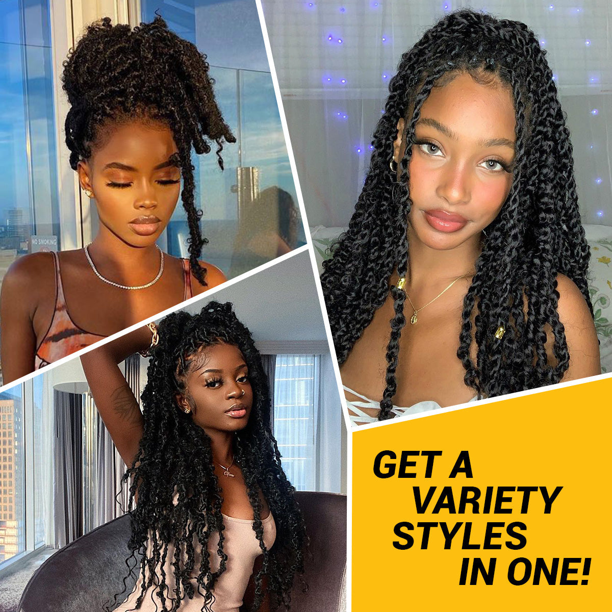 Authentic Synthetic Hair Crochet Braids 6X Value Pack Water Wave 22"