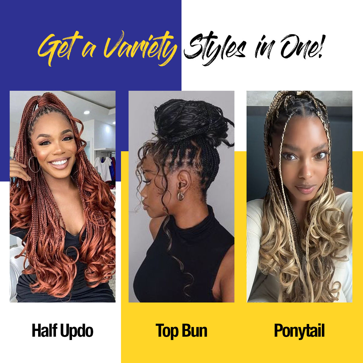 Authentic 3X Value Pack French Curl Braid 22"