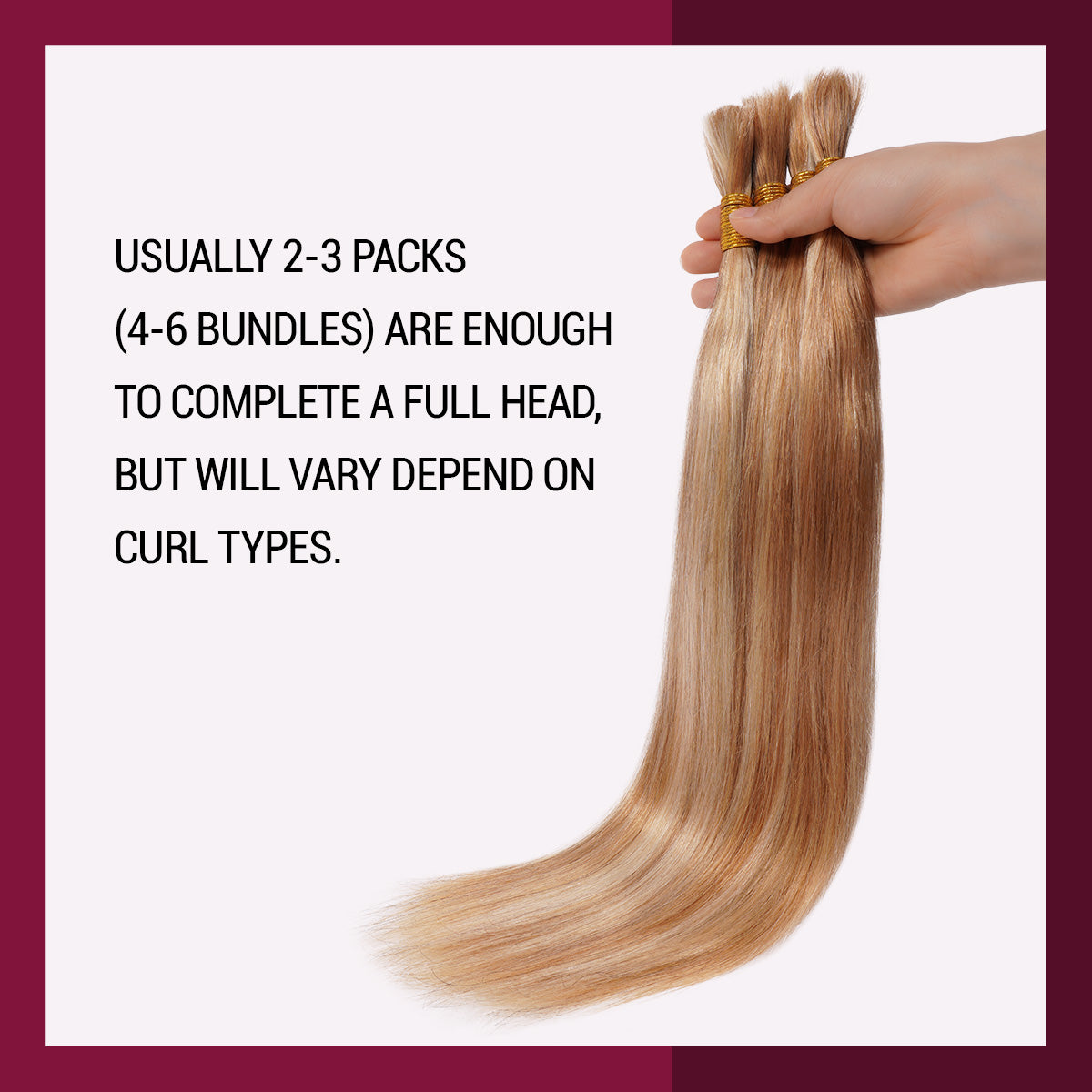 Straight, Micro braid, Human Hair Bulk