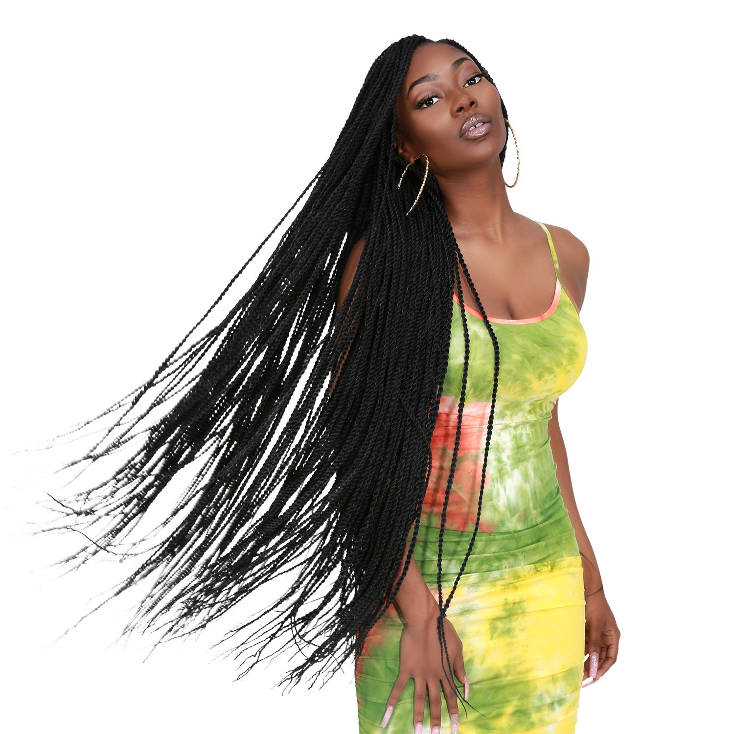 Authentic Synthetic Hair Crochet Braid Pre-Looped Senegalese Twist Braid 38"