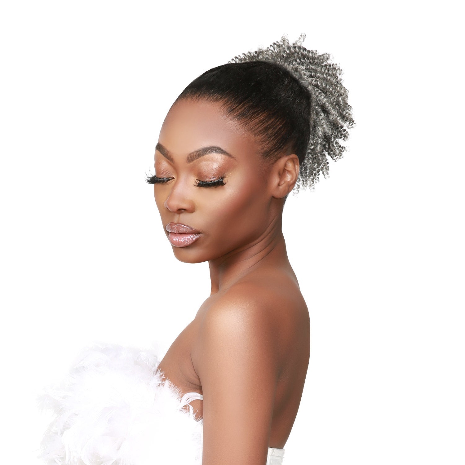 Instant Glitz Synthetic Drawstring Ponytail Spring Curl 5"