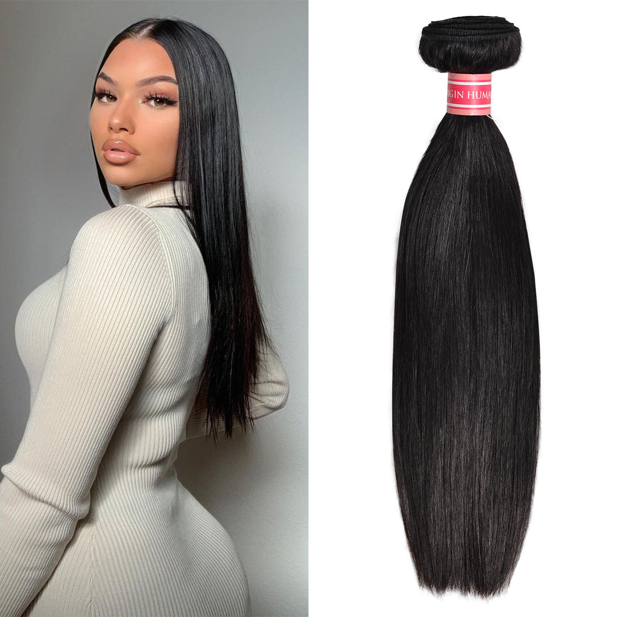 100% unprocessed Brazilian virgin hair. 14 16 18 Inch Brazilian Straight Human Hair Bundles - 10A  main image 3