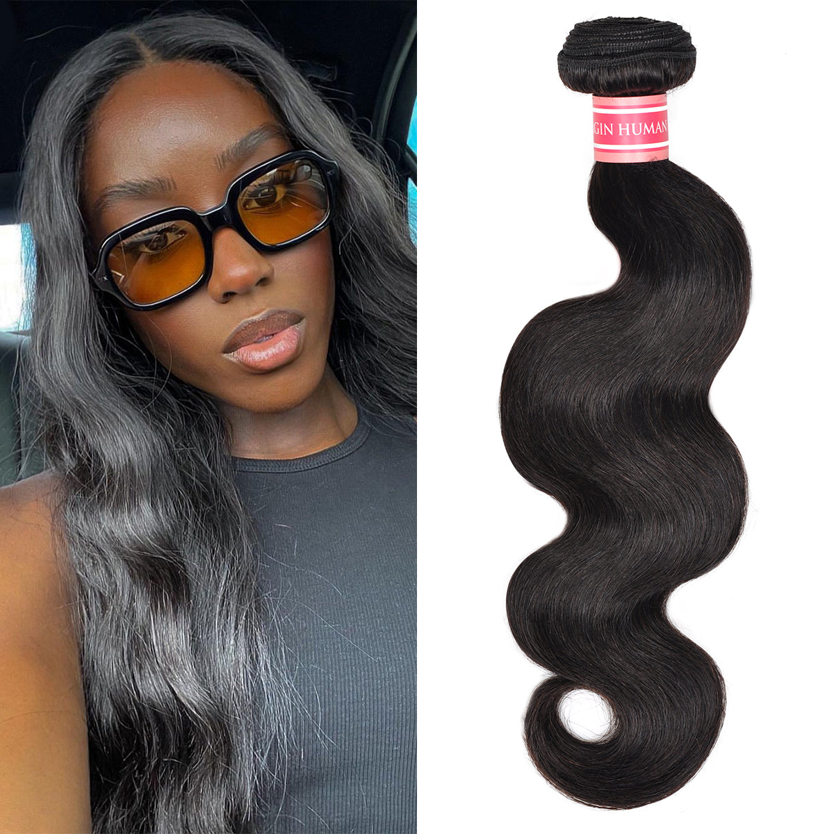 Queen by Ali 100% Virgin Human Hair Unprocessed Brazilian Bundle Hair Weave Natural Body Wave