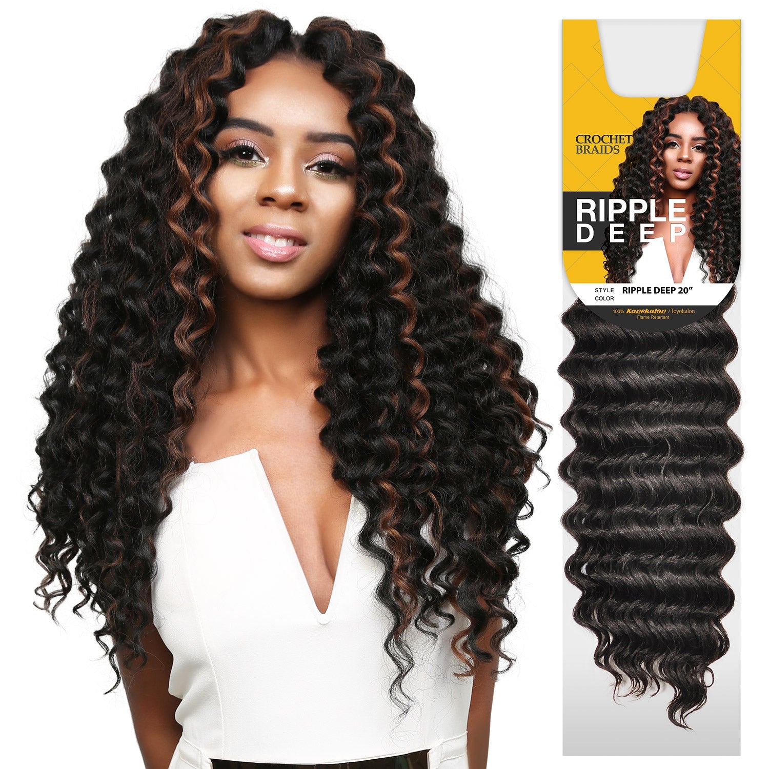 Authentic Synthetic Hair Crochet Braids Ripple Deep 20"