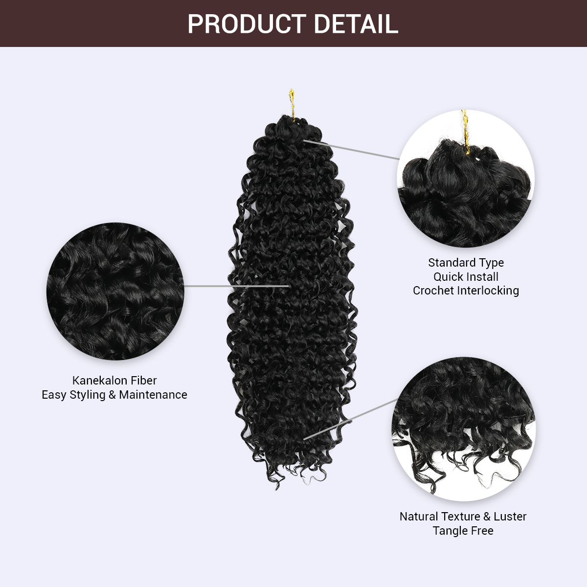 Authentic Synthetic Hair Crochet Braids Brazilian Twist 20"