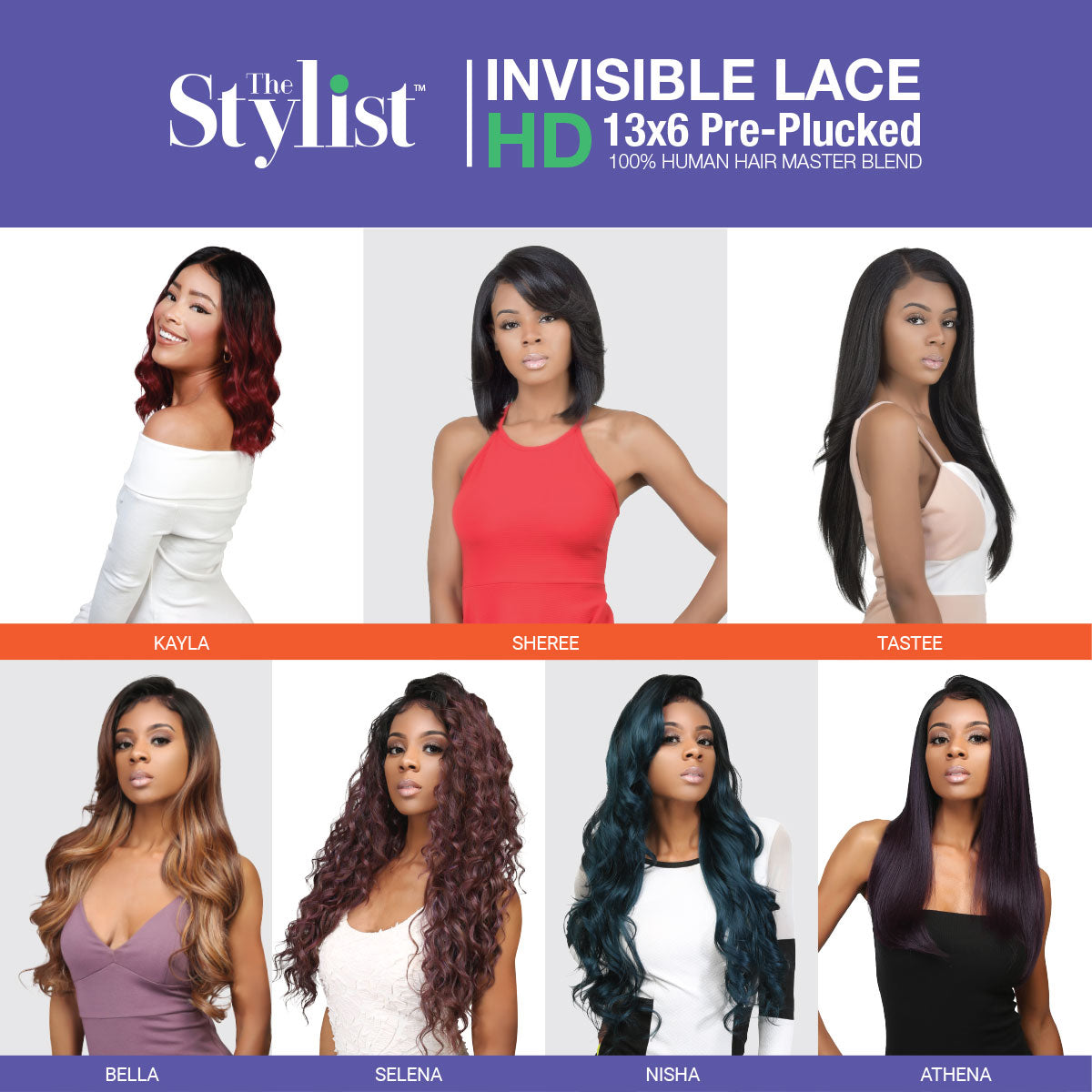 Multi-Parting, 13X6, Human Hair Blend, Frontal Wig, Invisible Lace, Pre-Plucked, Long Loose Curl, Layered Curls,