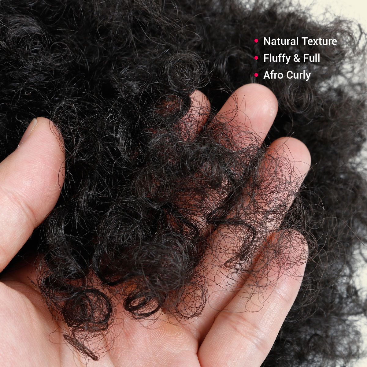 Retro Puff, Afro Pony, Medium Ponytail