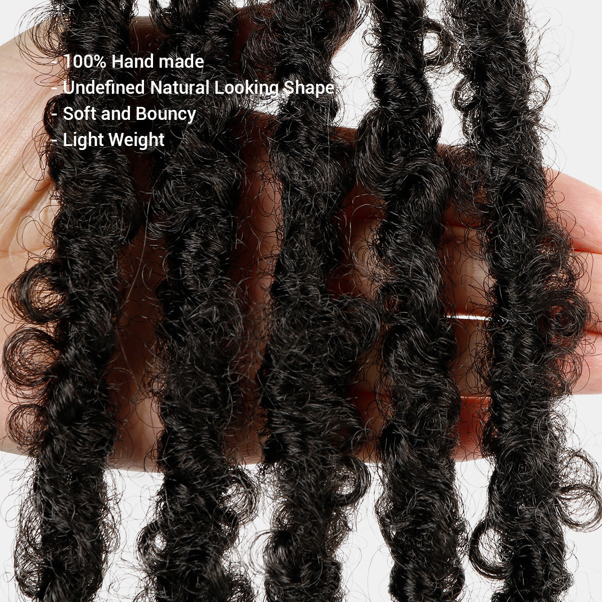Authentic Synthetic Hair Pre-Looped Natural Butterfly Locs 18"