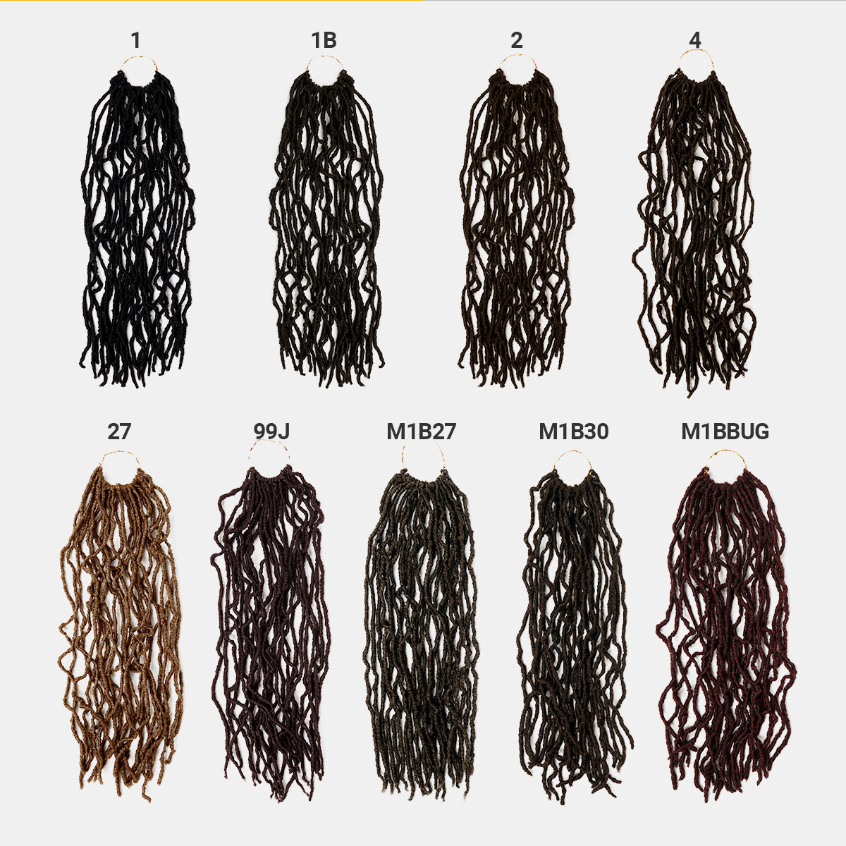 Authentic Synthetic Hair Pre-Looped Distressed Locs 22"