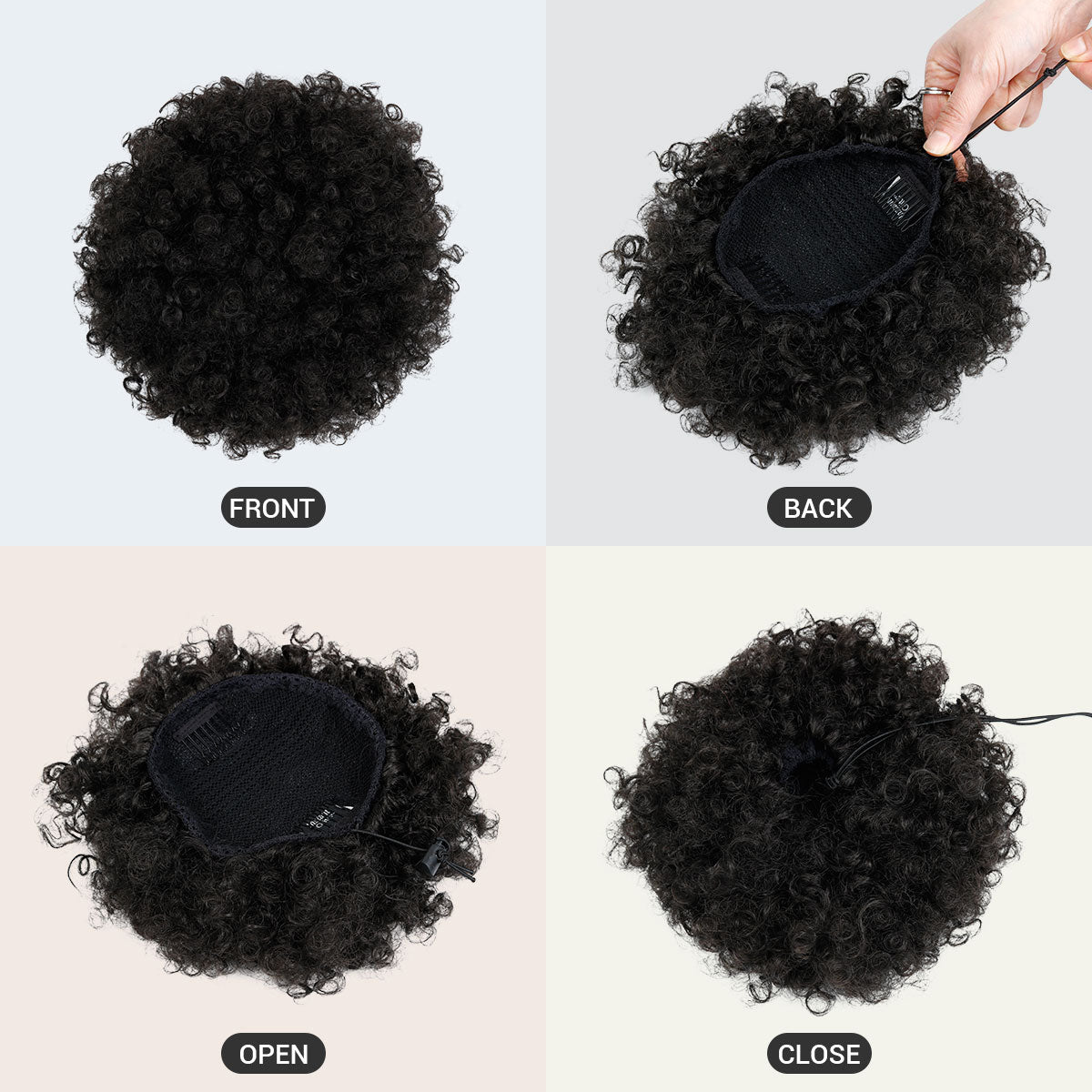 Instant Glitz Synthetic Drawstring Ponytail Retro Puff Small