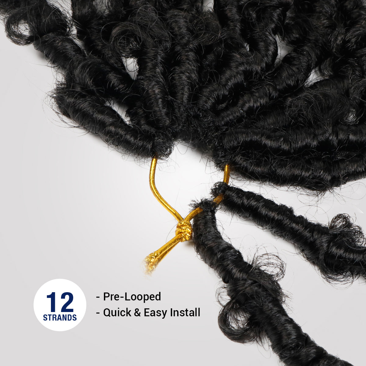 Authentic Synthetic Hair Pre-Looped 6X Value Pack Butterfly Locs 12"