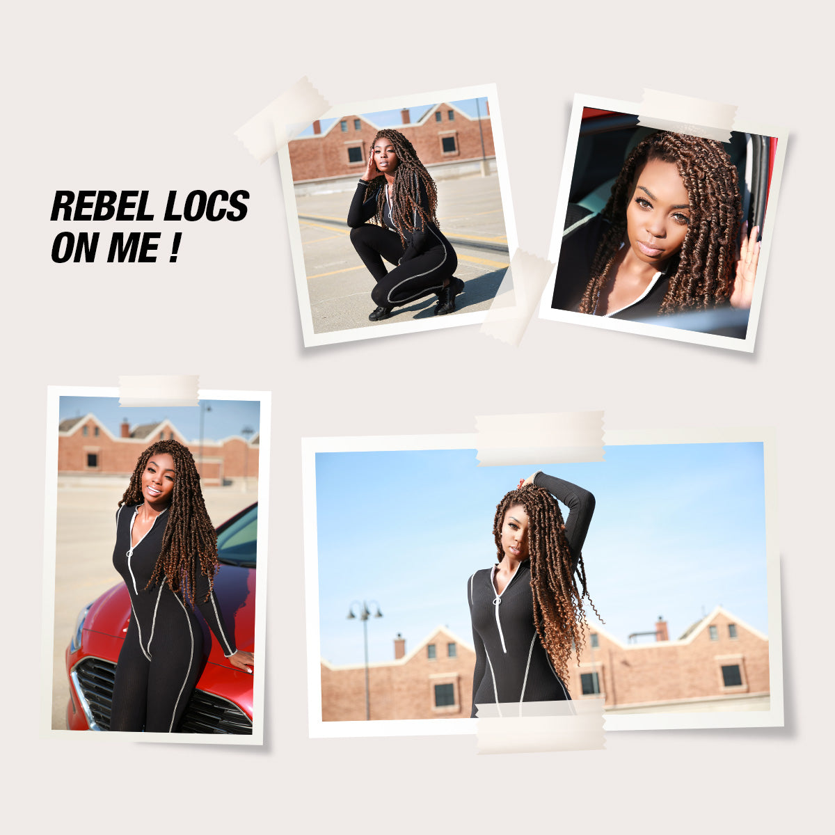Authentic Synthetic Hair Pre-Looped Distressed Rebel Locs 24"