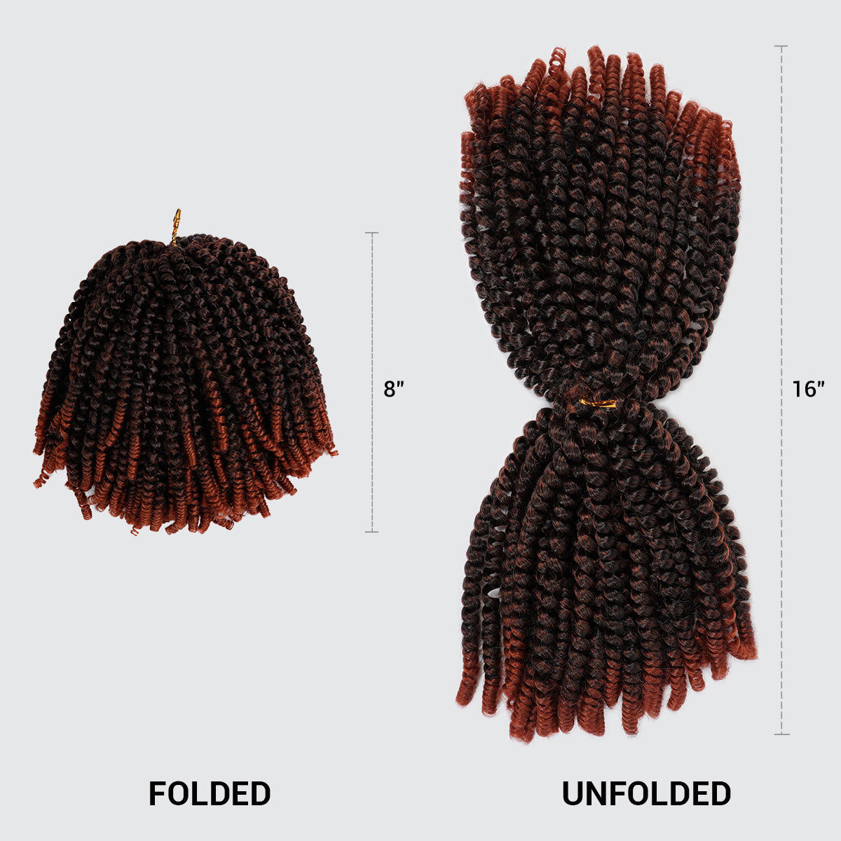 Authentic Synthetic Hair Crochet Braids Passion Spring Twist 8"