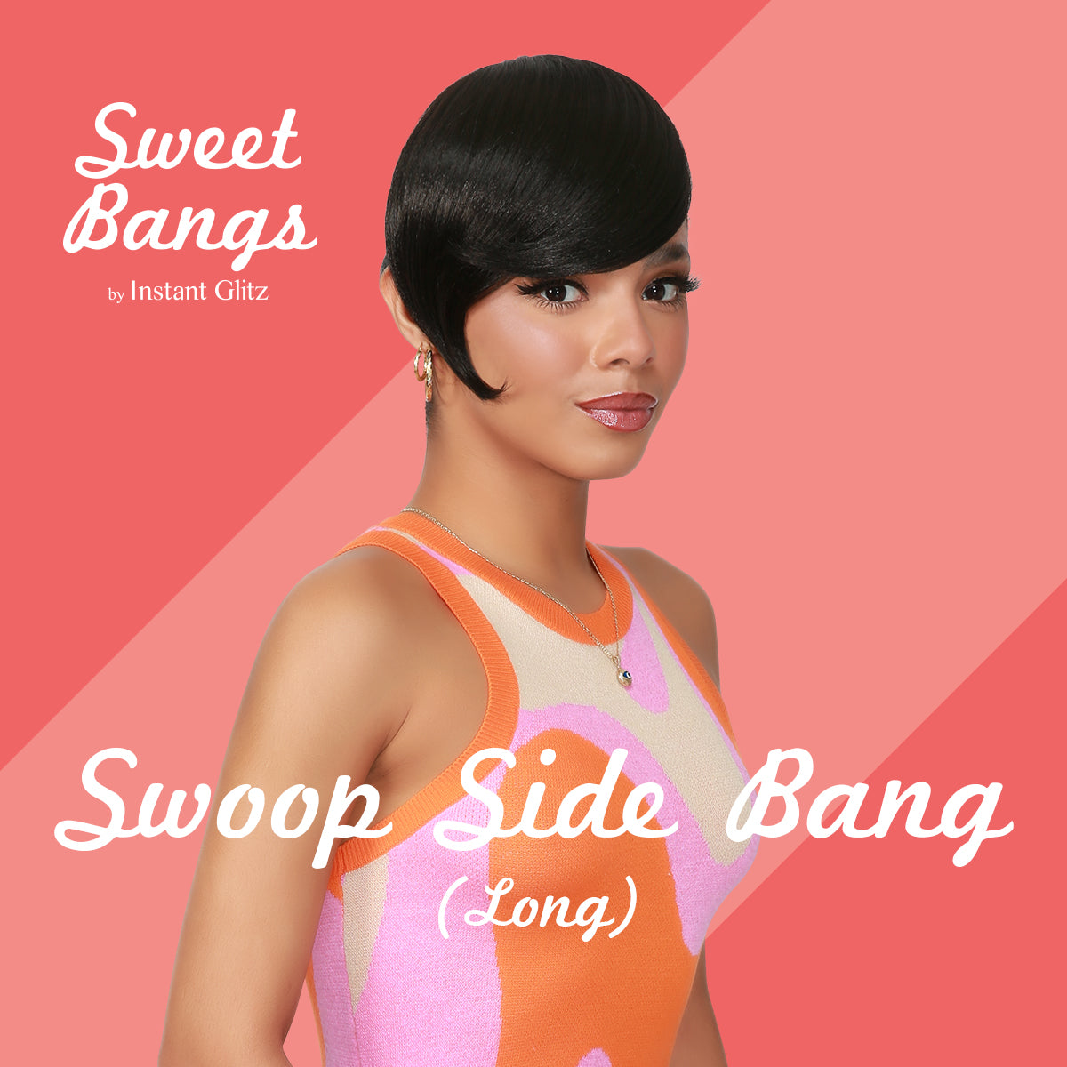 Swoop Side Bang, Curtain Bang, Layered Bang, Hair Piece