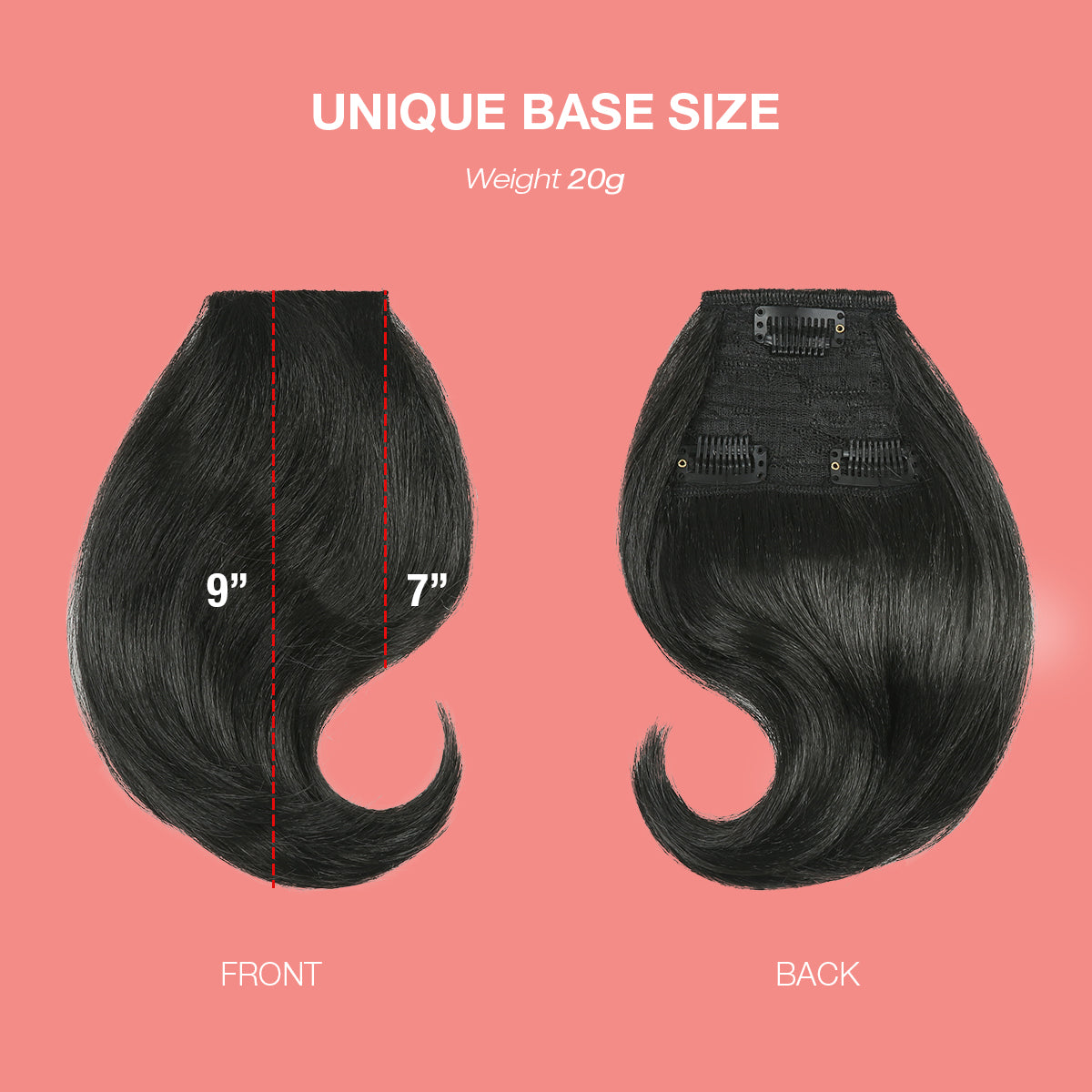 Swoop Side Bang, Curtain Bang, Layered Bang, Hair Piece