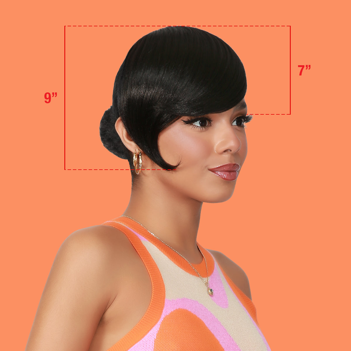 Instant Glitz Synthetic Hair Bang Sweet Bangs Swoop Side Bang Large