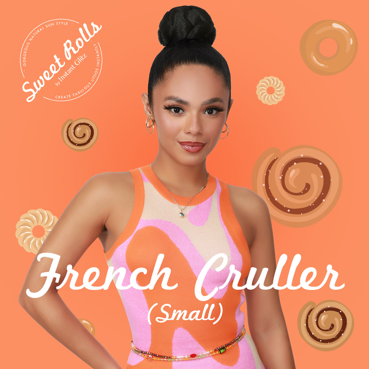 French Cruller, Pin Curl Updo, Cardi B, BAPS, Small Bun