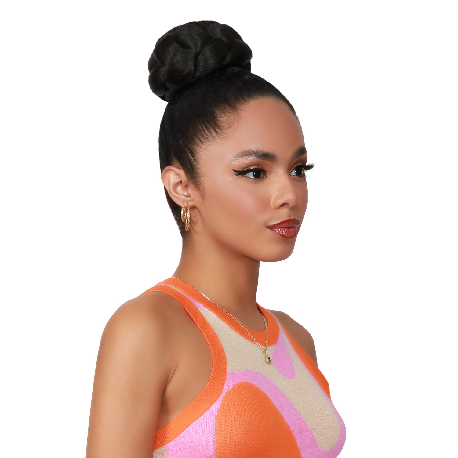 French Cruller, Pin Curl Updo, Cardi B, BAPS, Medium Bun