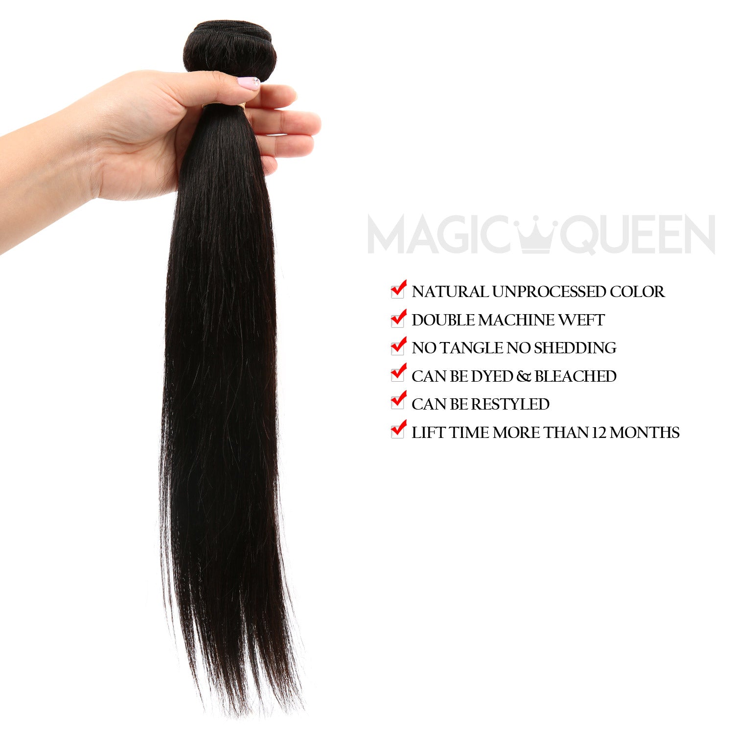 Unprocessed 100% Virgin Human Hair Brazilian Bundle Hair Weave Natural Straight