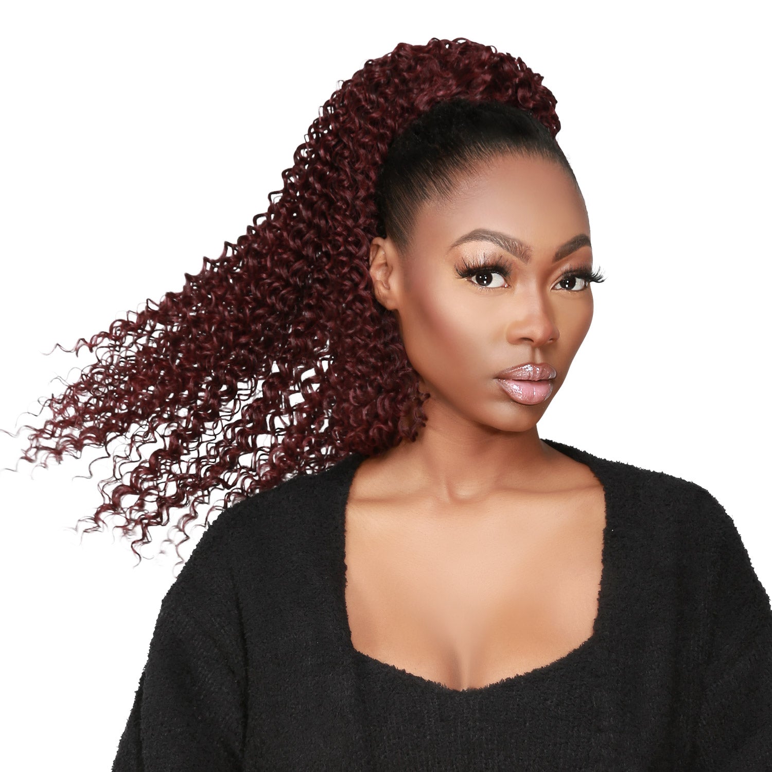 Instant Glitz Synthetic Drawstring Ponytail Spiral Curl 20"