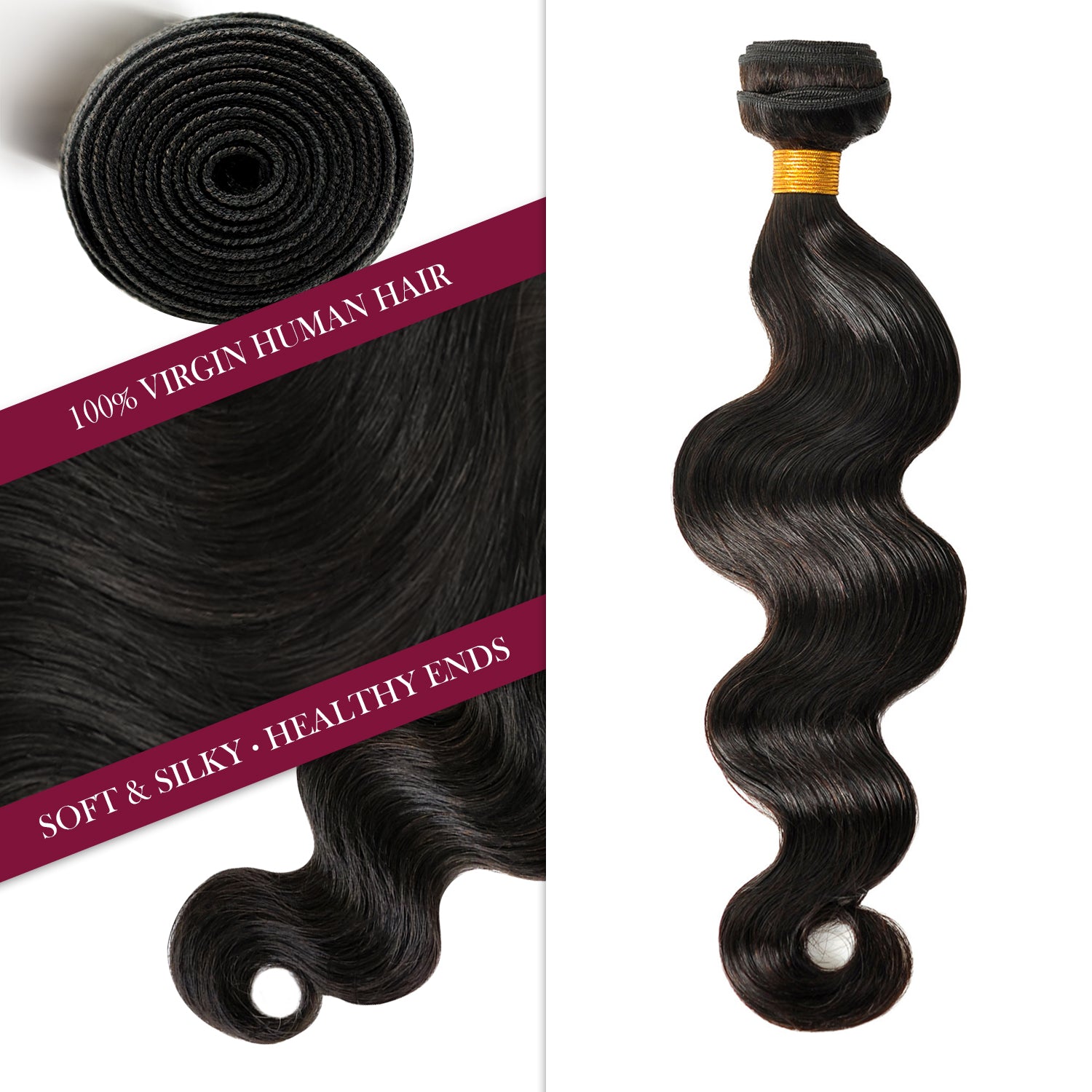 Human Hair, Bundle, Unprocessed, Weave, Body Wave