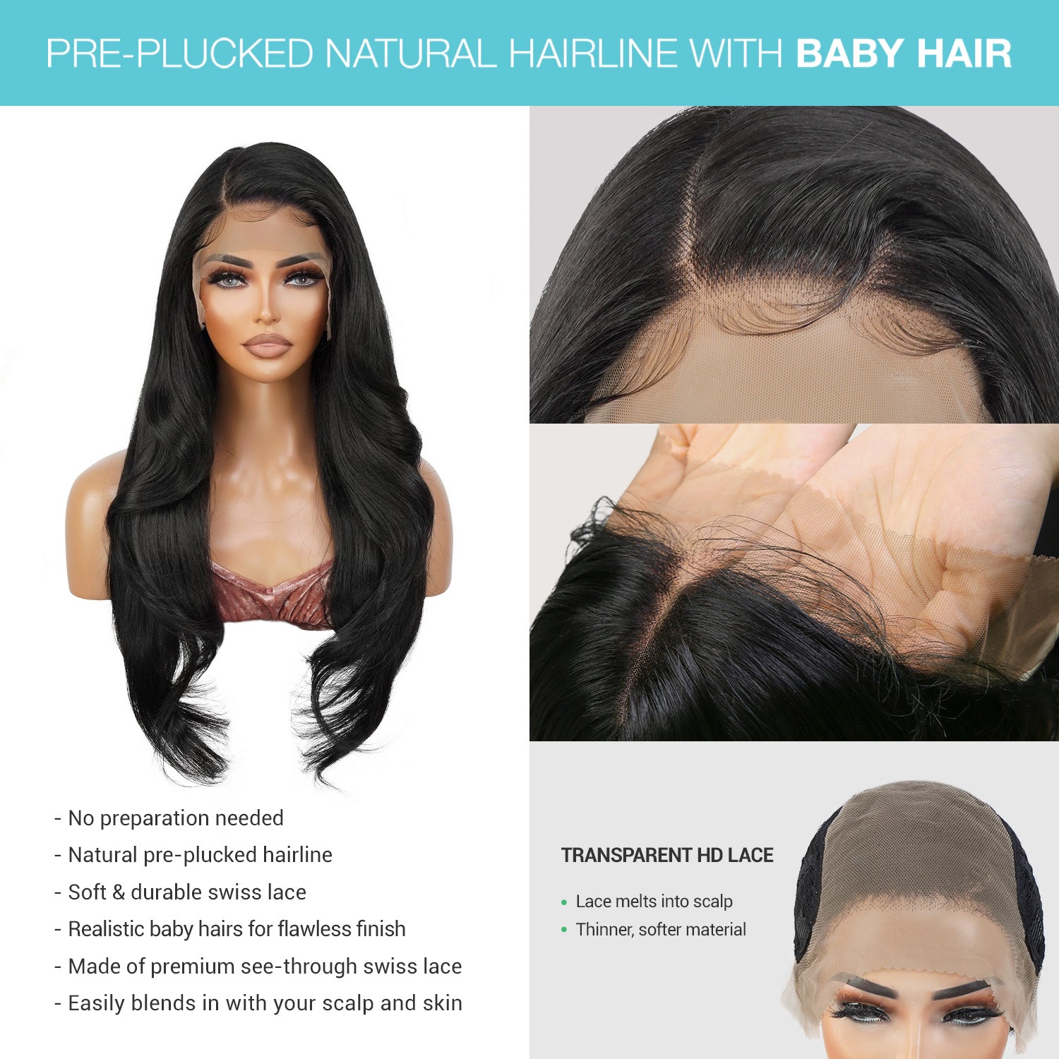 Multi-Parting, 13X6, Human Hair Blend, Frontal Wig, Invisible Lace, Pre-Plucked, Textured Wig, Yaki Textured, Face-Frame Layers, Long-Layered Wig, Blowout Texture,