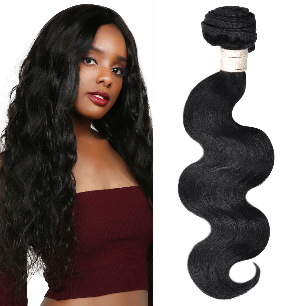 Unprocessed 100% Virgin Human Hair Brazilian Bundle Hair Weave Natural Body Wave