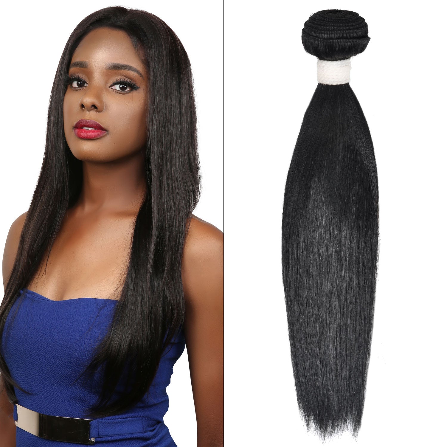 38 Inch Brazilian Straight Hair Extensions 100% Virgin Remy Human Hair Amazon.com : Human Hair Bundles 1Pcs Straight Bundles 8  main image 2