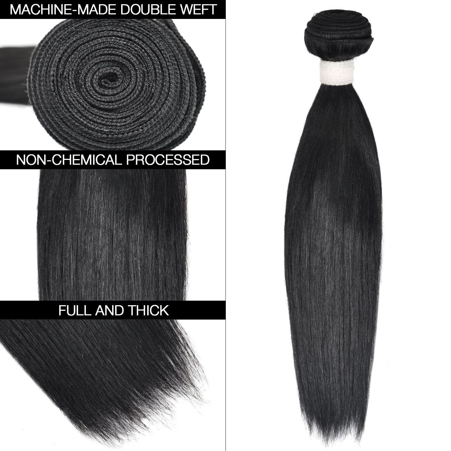100% Virgin Remy Human Hair Unprocessed Brazilian Bundle Hair Weave Straight