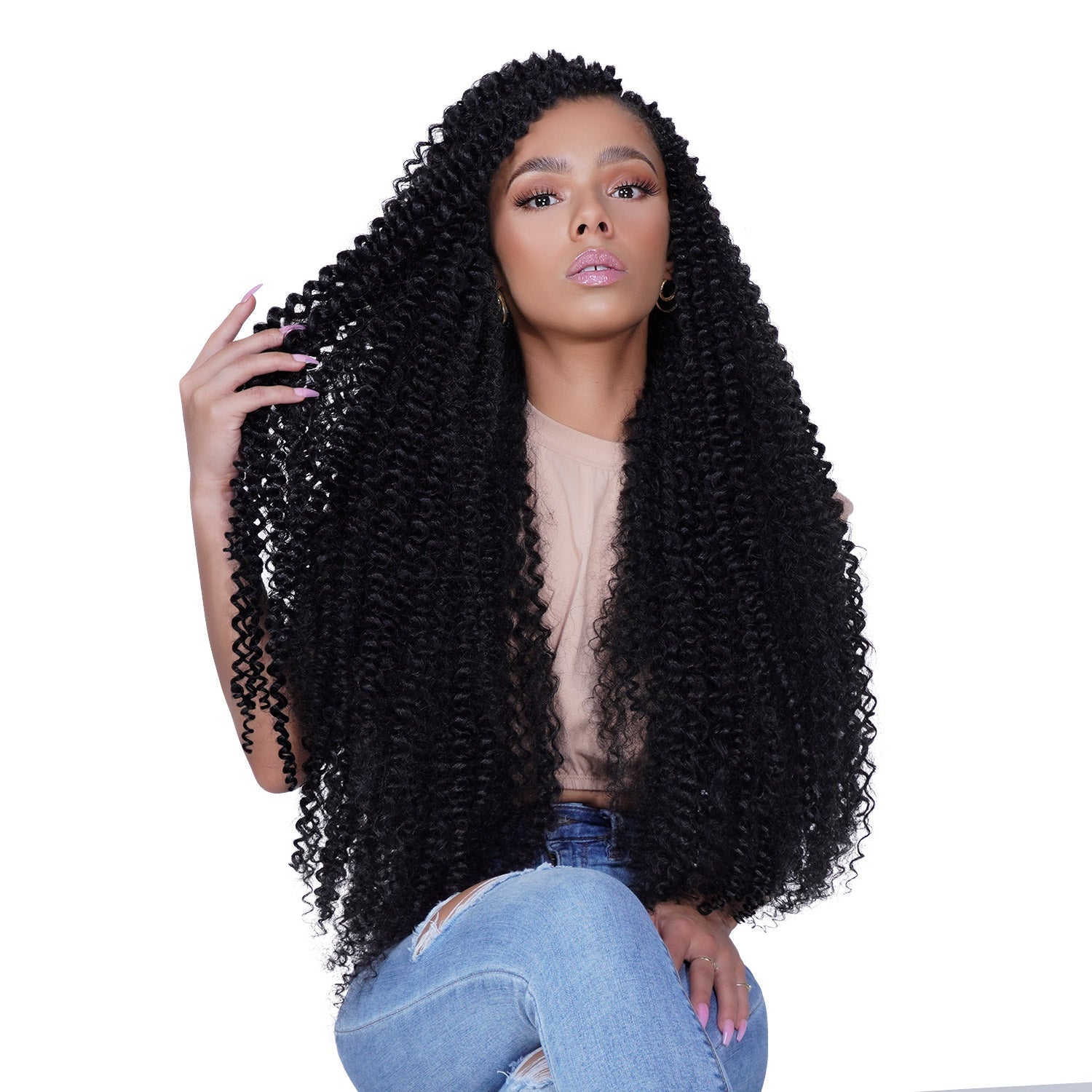 Authentic Synthetic Hair Crochet Braids 6X Value Pack Water Wave 32"