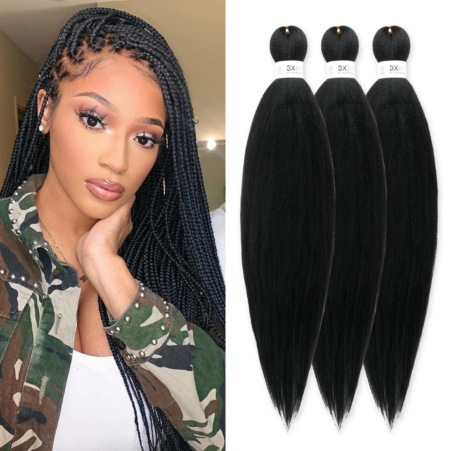 Authentic 3X B-Easy Pre-Stretched Braid 44" (EZ Braid)