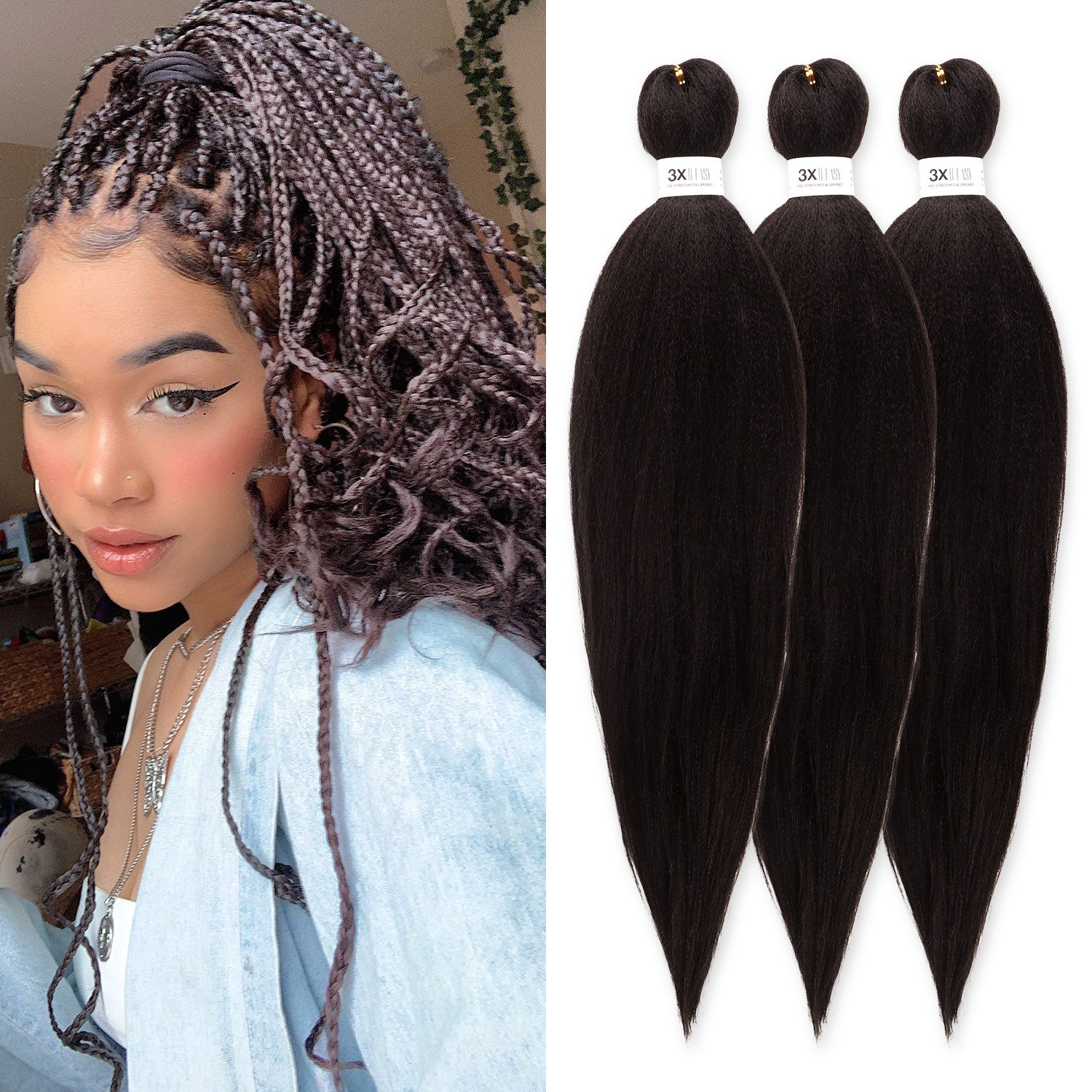 Authentic 3X B-Easy Pre-Stretched Braid 44" (EZ Braid)