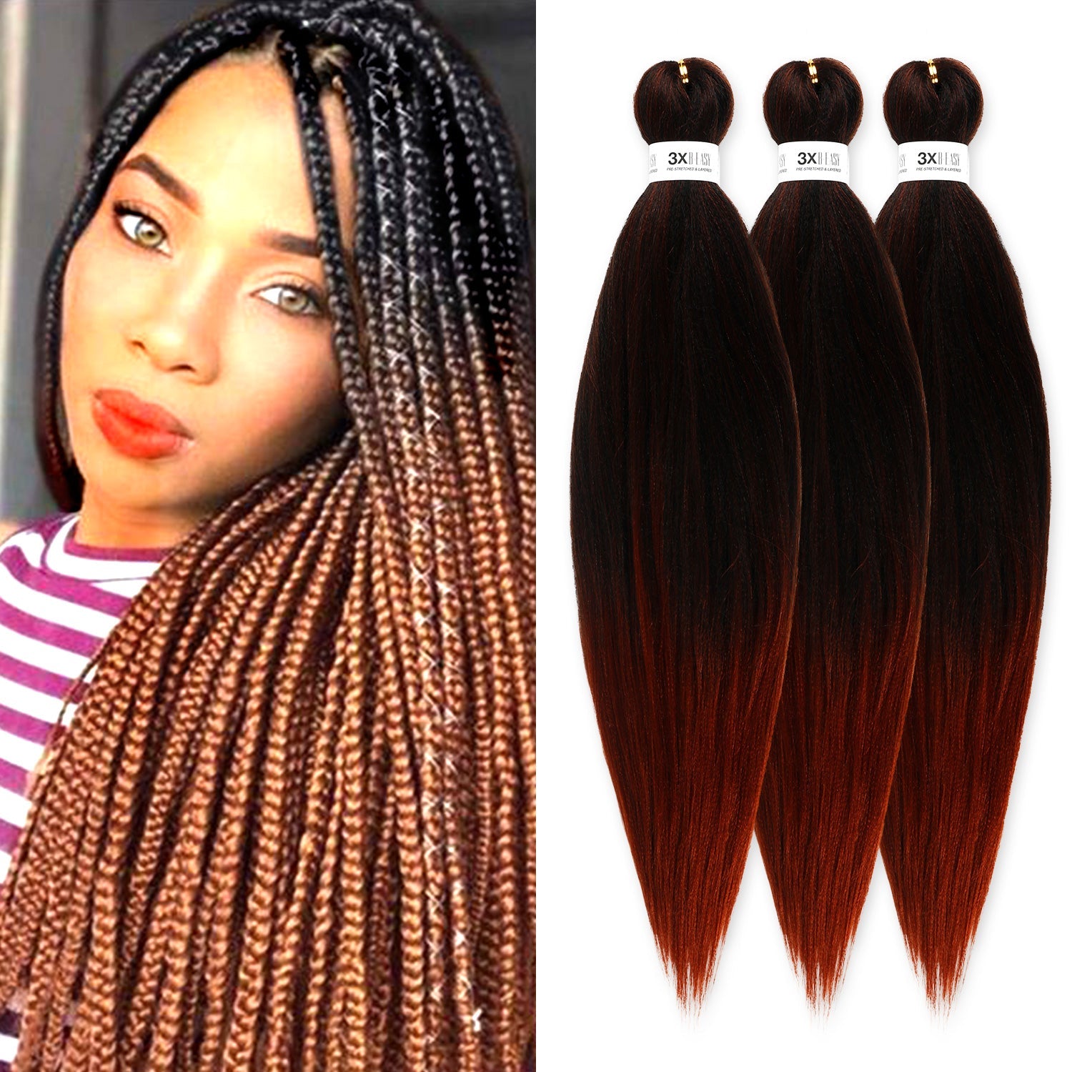 Authentic 3X B-Easy Pre-Stretched Braid 44" (EZ Braid)