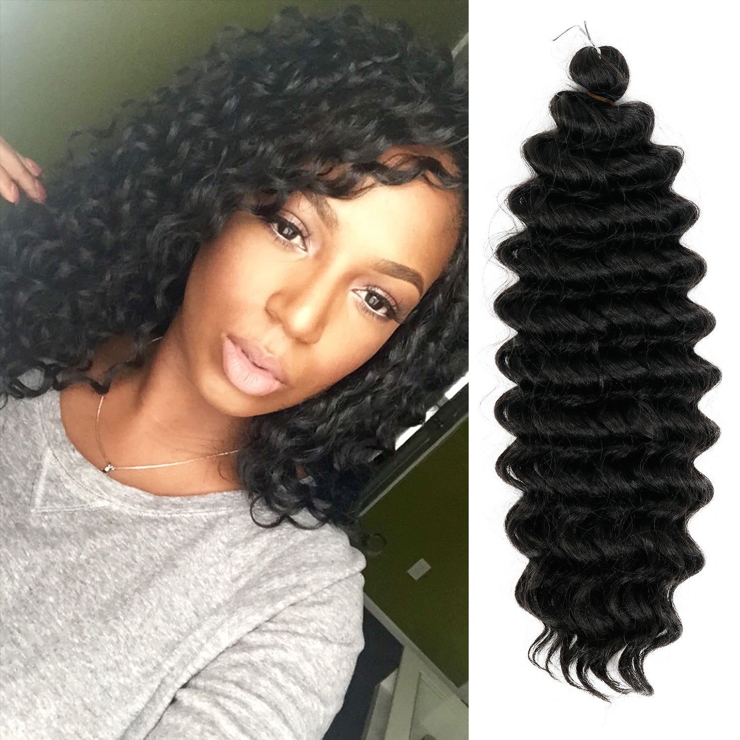 Authentic Synthetic Hair Crochet Braids Ripple Deep 20"