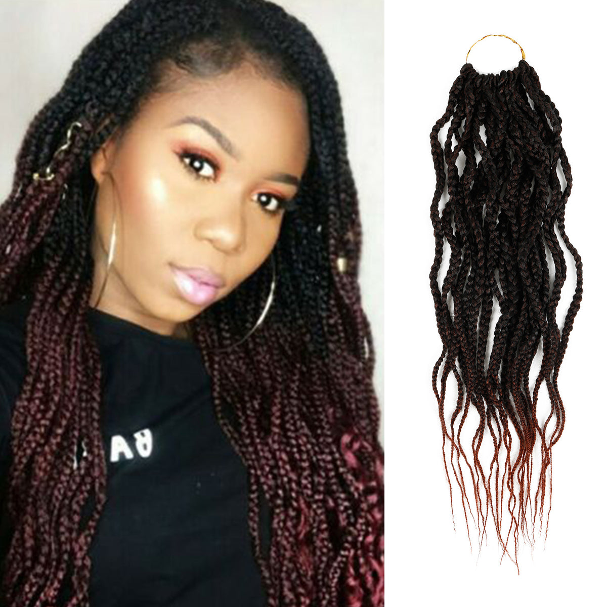 Authentic Crochet Braid Pre-Looped Wavy Box Braid 20"