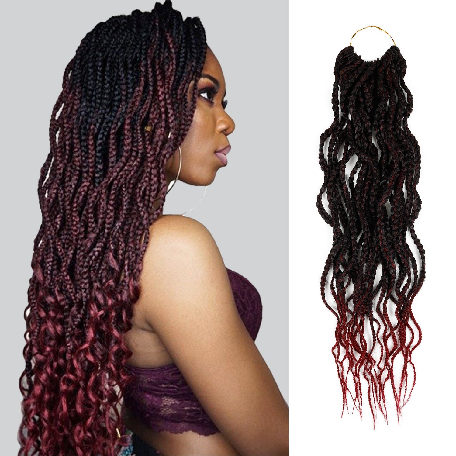 Authentic Crochet Braid Pre-Looped Wavy Box Braid 20"