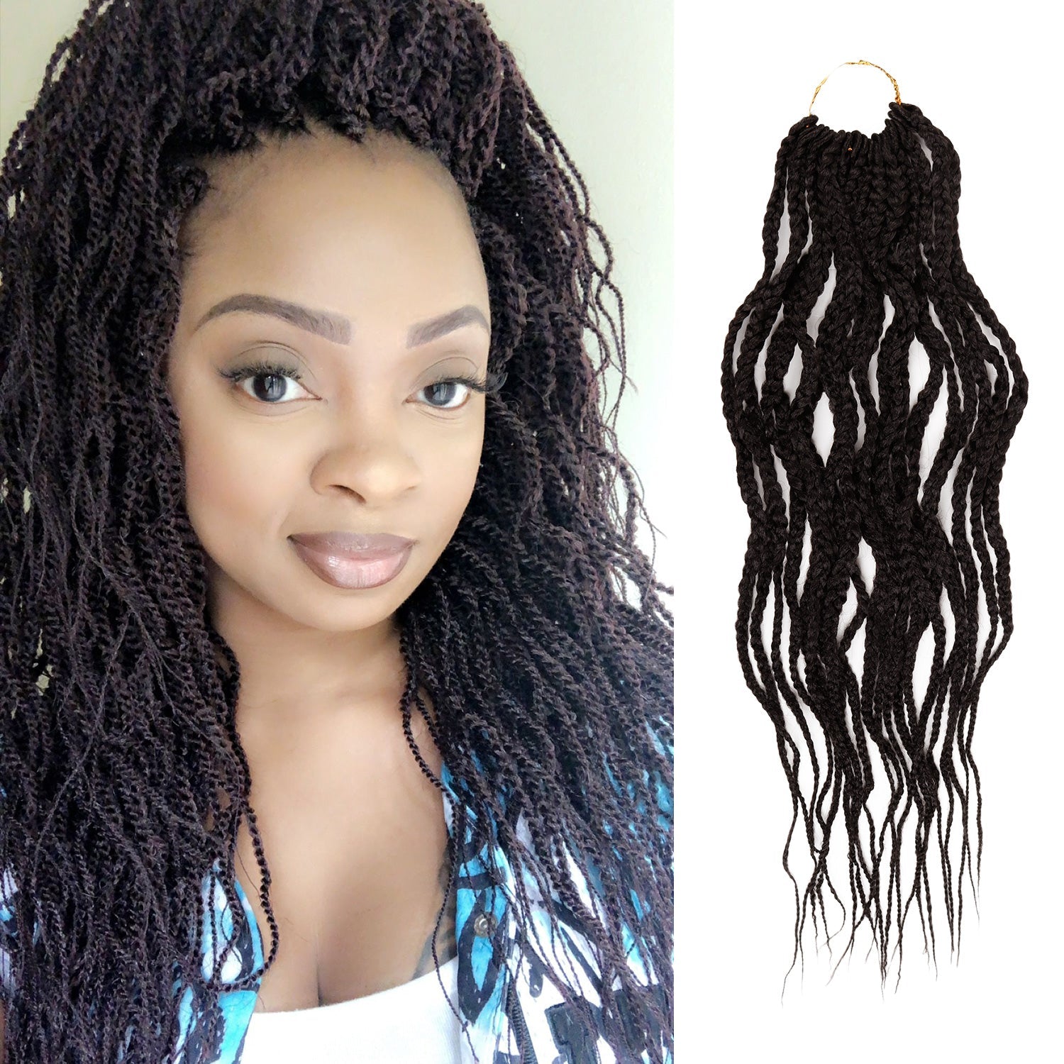 Authentic Crochet Braid Pre-Looped Wavy Box Braid 20"