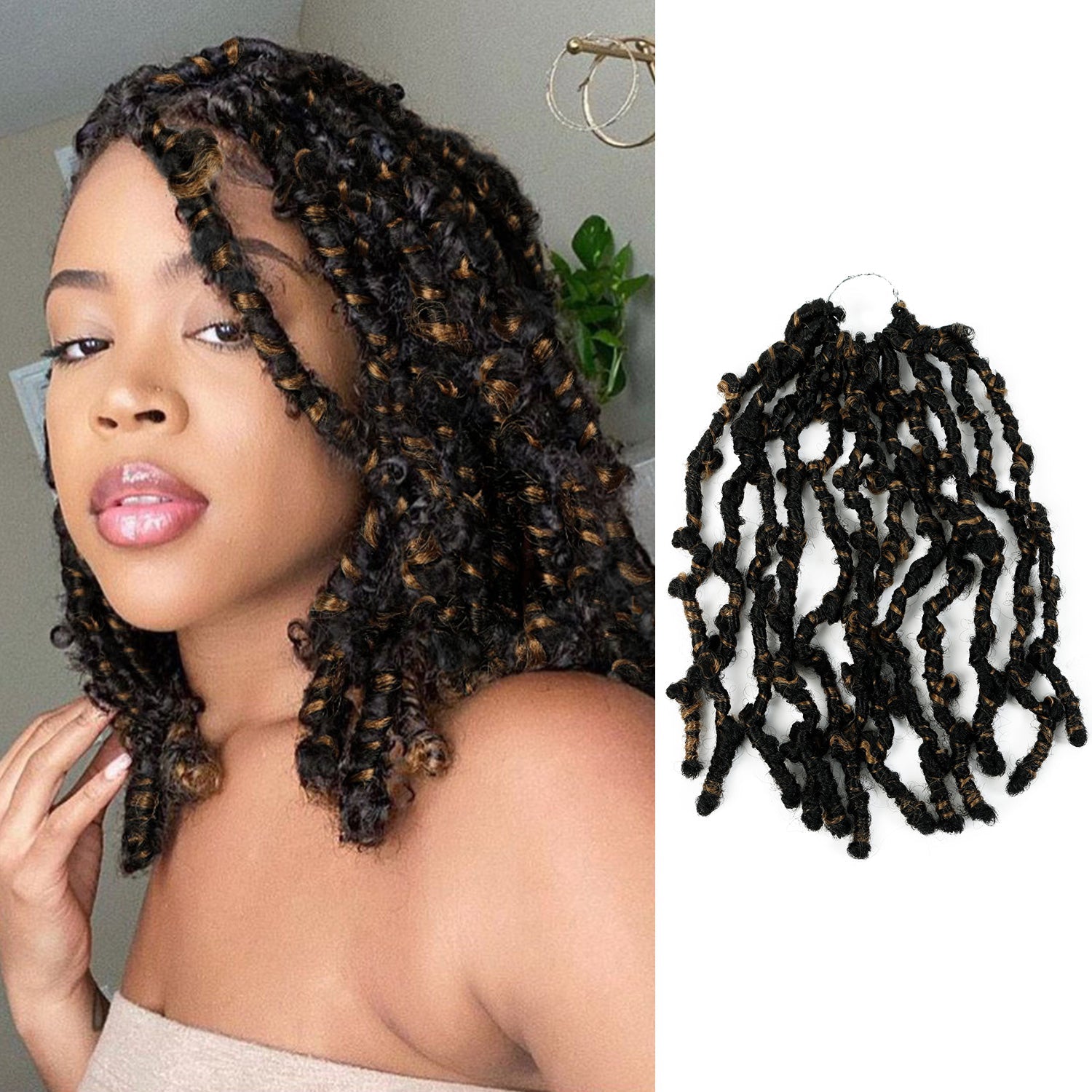 Authentic Synthetic Hair Pre-Looped 6X Value Pack Butterfly Locs 12"