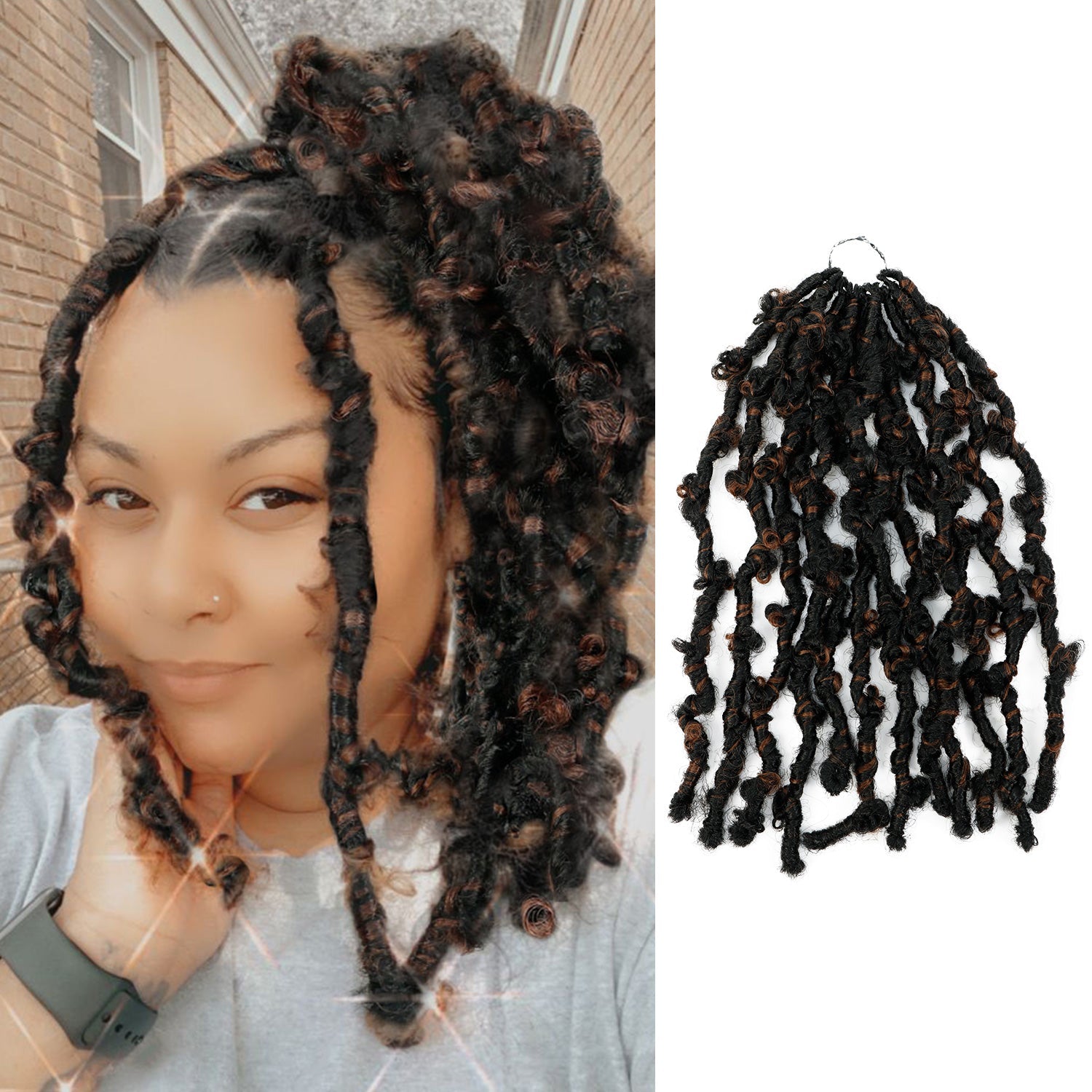 Authentic Synthetic Hair Pre-Looped 6X Value Pack Butterfly Locs 12"