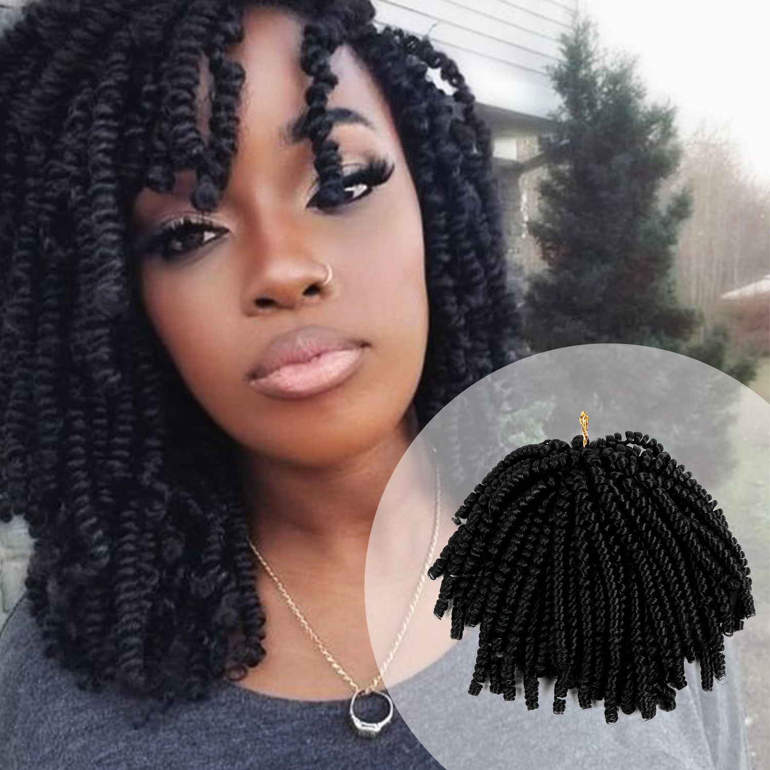 Authentic Synthetic Hair Crochet Braids Passion Spring Twist 8"