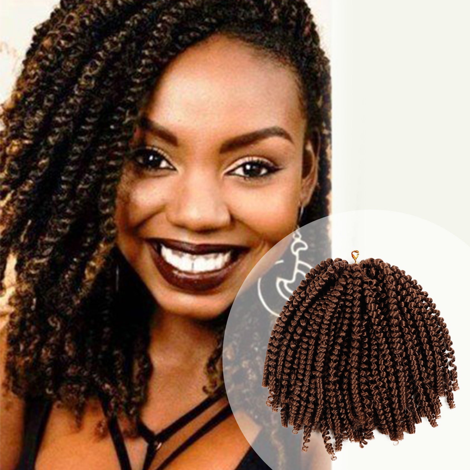 Authentic Synthetic Hair Crochet Braids Passion Spring Twist 8"