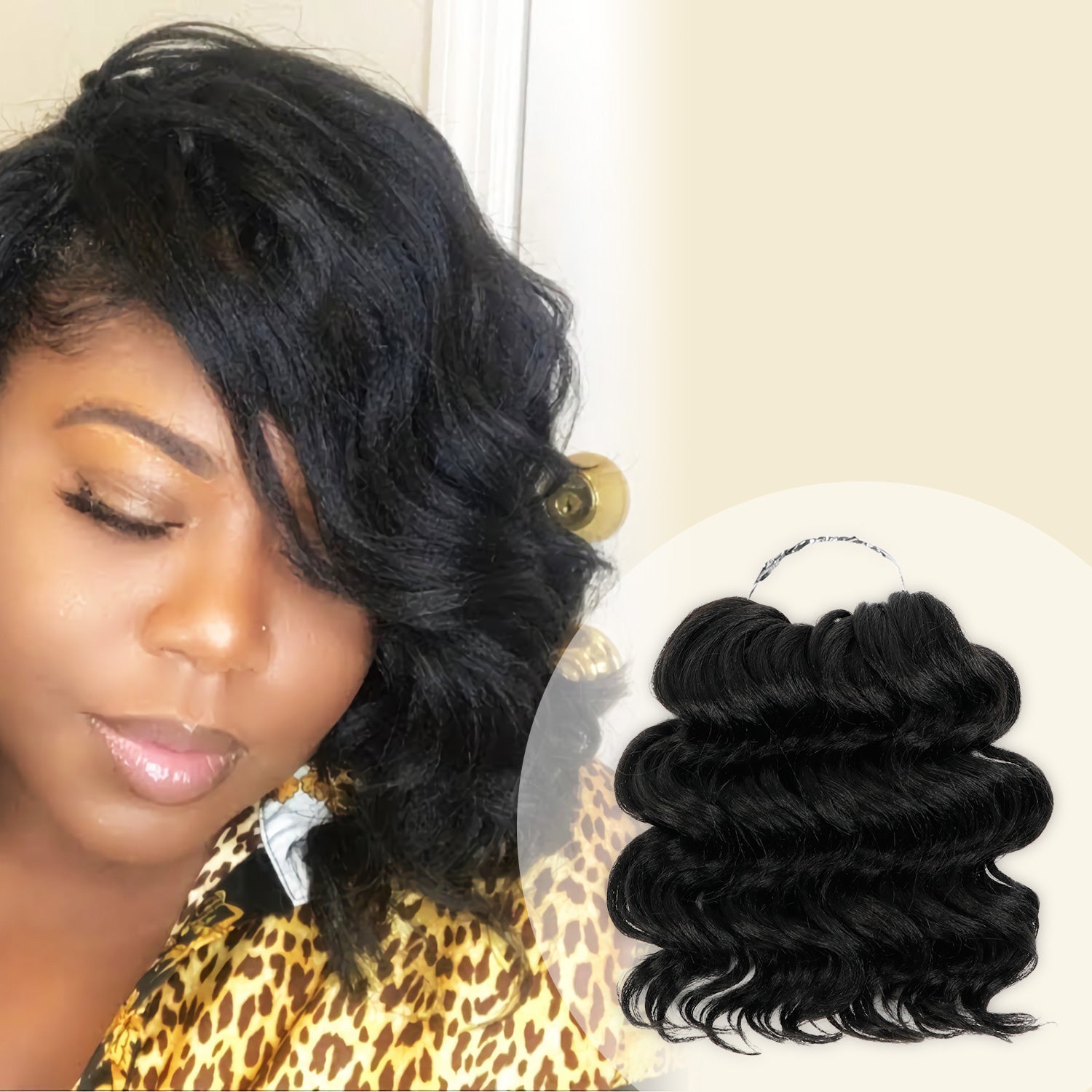 Authentic Curl Crush Synthetic Hair Crochet Braids 8X Value Pack Ocean Wave 8"