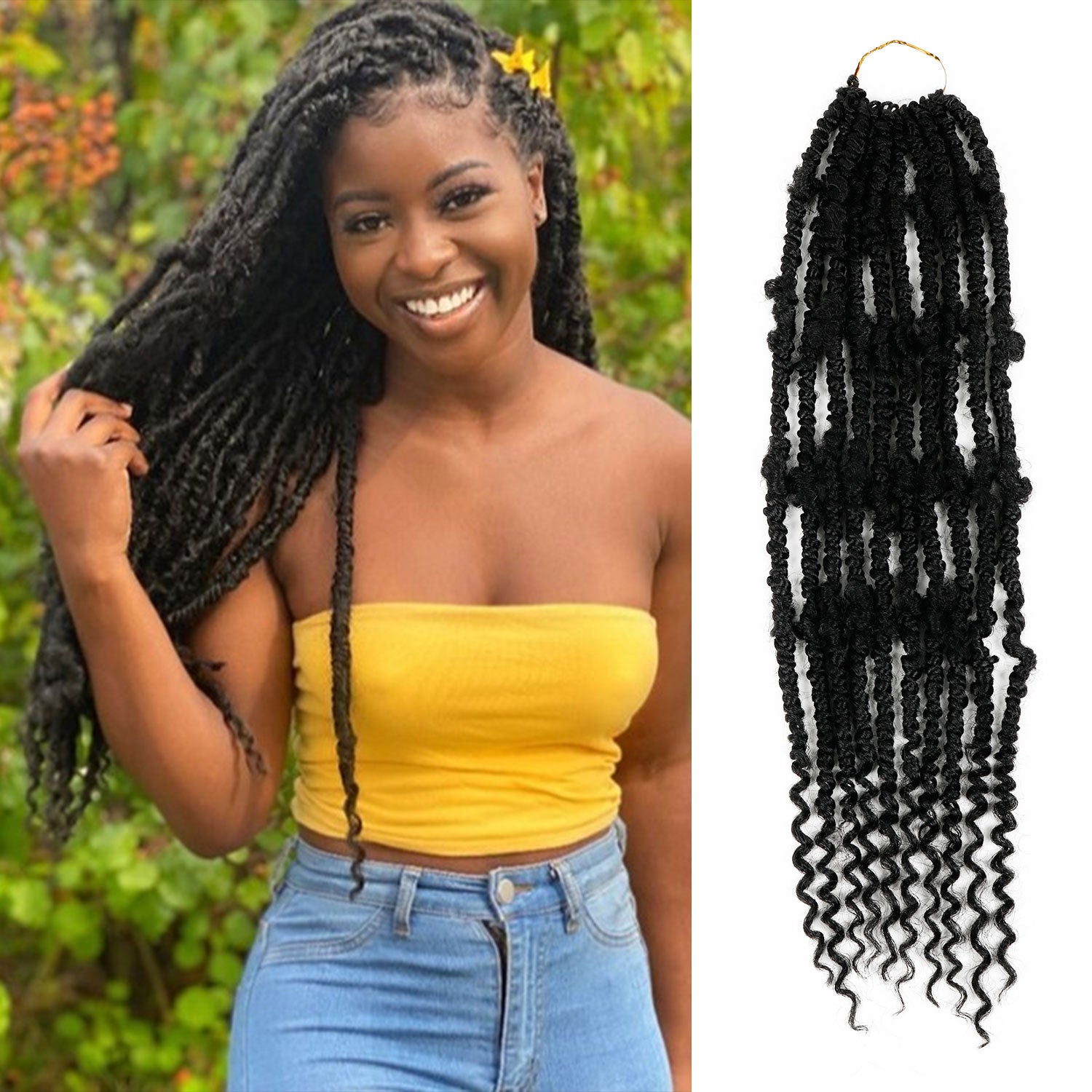 Authentic Synthetic Hair Pre-Looped Distressed Rebel Locs 24"