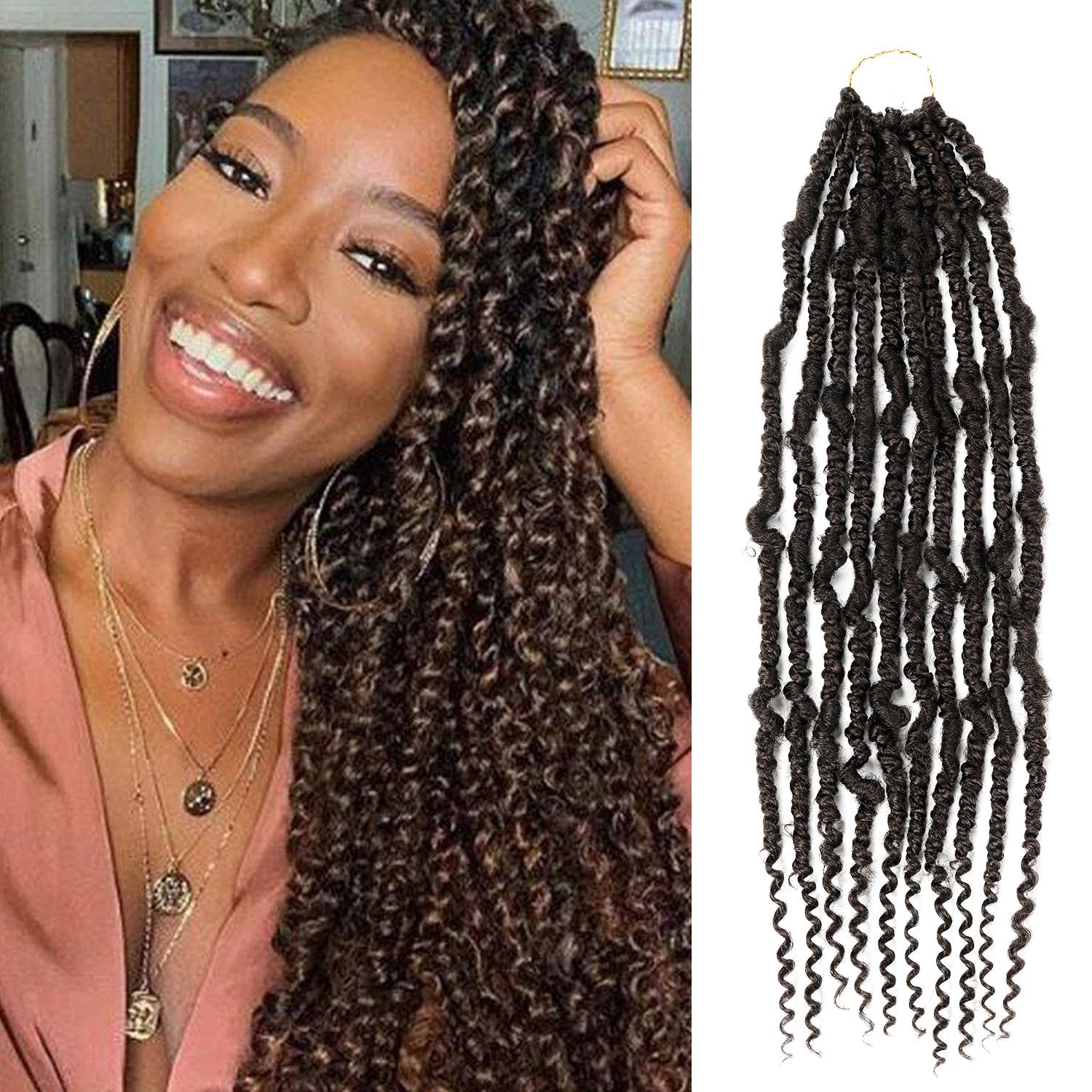 Authentic Synthetic Hair Pre-Looped Distressed Rebel Locs 24"