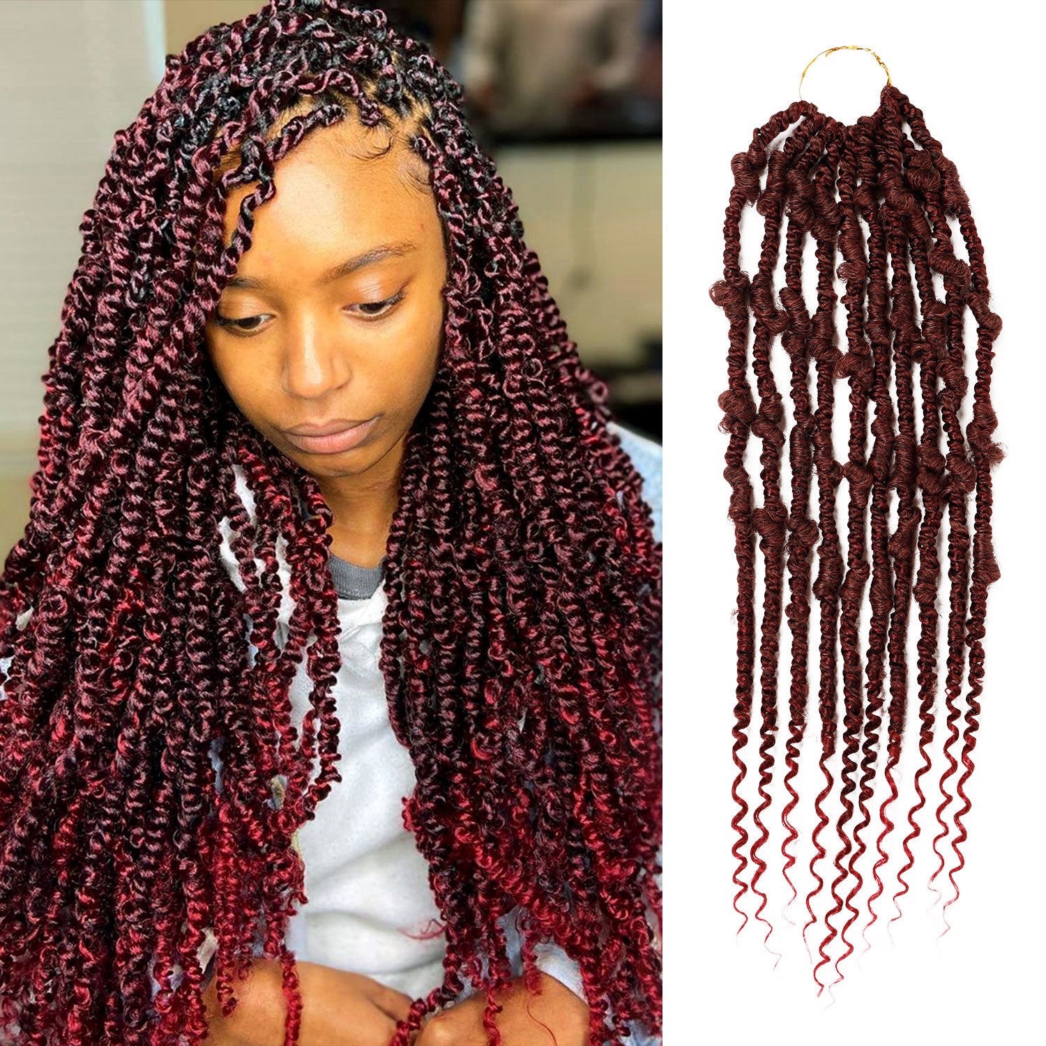 Authentic Synthetic Hair Pre-Looped Distressed Rebel Locs 24"